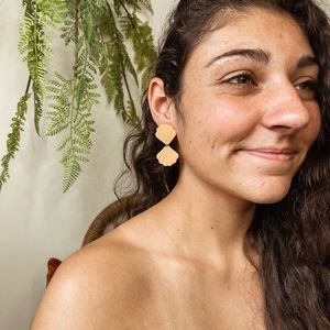 Handmade clay earrings - seashells